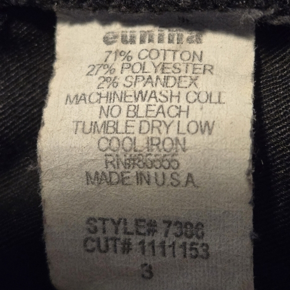 Eunina Juniors' Size 3 w26 Black Denim Skinny Leg Jeans Lo Rise Made in USA - Picture 5 of 16